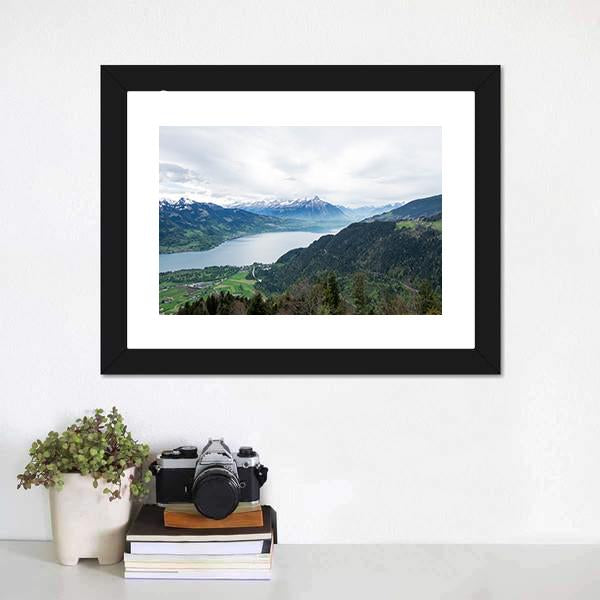 Thun Lake Panoramic Canvas Wall Art-1 Piece-36" x 12"-Tiaracle