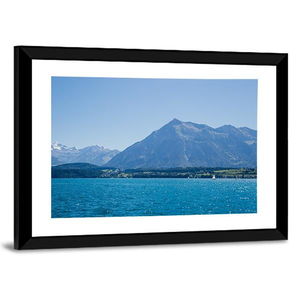 Thun Lake Switzerland Canvas Wall Art-3 Horizontal-Gallery Wrap-25" x 16"-Tiaracle