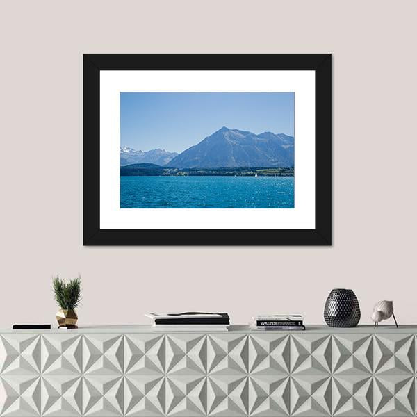Thun Lake Switzerland Canvas Wall Art-3 Horizontal-Gallery Wrap-25" x 16"-Tiaracle