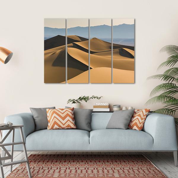 Sand Dunes Over Sunrise Sky Canvas Wall Art-1 Piece-Gallery Wrap-36" x 24"-Tiaracle