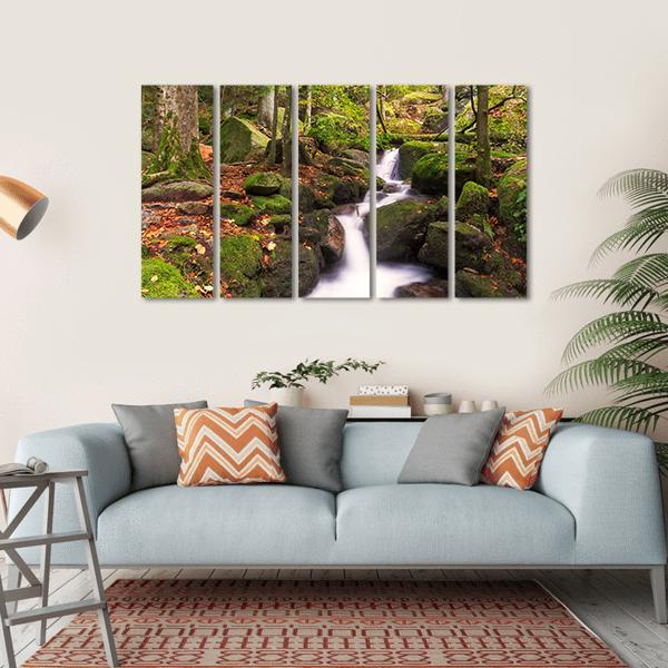 Gertelsbacher Waterfall Canvas Wall Art-5 Horizontal-Gallery Wrap-22" x 12"-Tiaracle