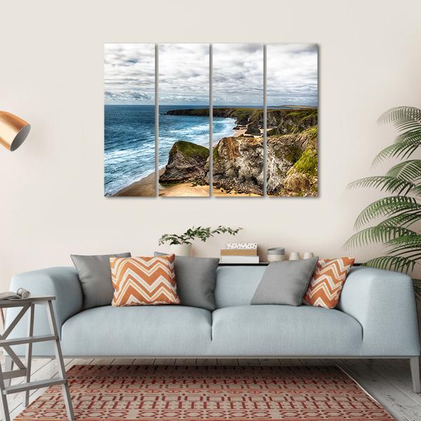 Dramatic Coast Landscape Canvas Wall Art-1 Piece-Gallery Wrap-36" x 24"-Tiaracle