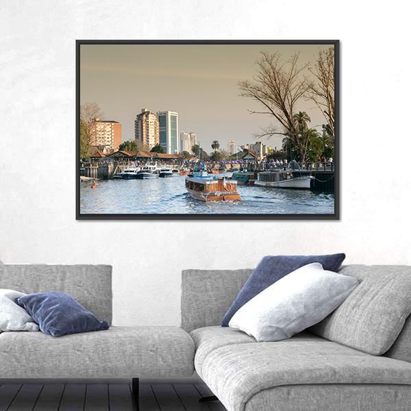 Tigre River Argentina Canvas Wall Art-1 Piece-Floating Frame-24" x 16"-Tiaracle