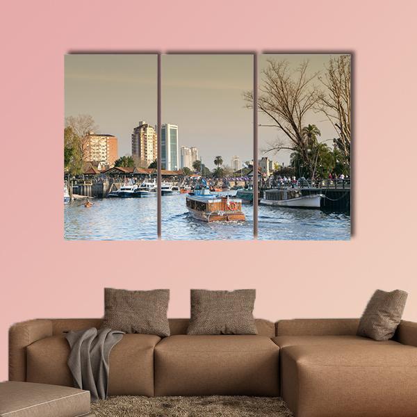 Tigre River Argentina Canvas Wall Art-5 Pop-Gallery Wrap-47" x 32"-Tiaracle