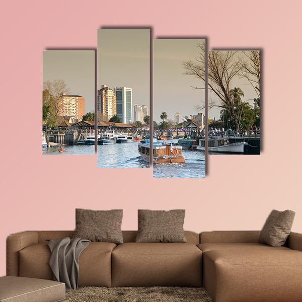 Tigre River Argentina Canvas Wall Art-4 Pop-Gallery Wrap-50" x 32"-Tiaracle