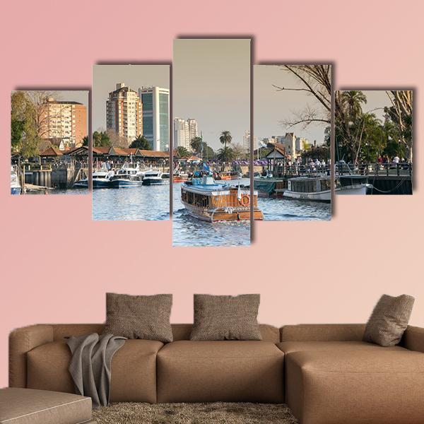 Tigre River Argentina Canvas Wall Art-5 Star-Gallery Wrap-62" x 32"-Tiaracle