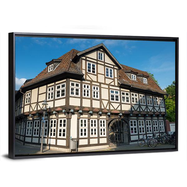 Timbered House Braunschweig Canvas Wall Art-3 Horizontal-Gallery Wrap-25" x 16"-Tiaracle