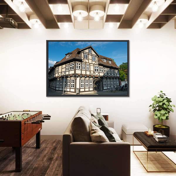 Timbered House Braunschweig Canvas Wall Art-3 Horizontal-Gallery Wrap-25" x 16"-Tiaracle