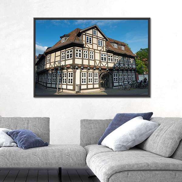 Timbered House Braunschweig Canvas Wall Art-3 Horizontal-Gallery Wrap-25" x 16"-Tiaracle