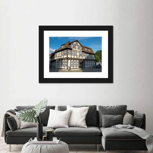Timbered House Braunschweig Canvas Wall Art-3 Horizontal-Gallery Wrap-25" x 16"-Tiaracle