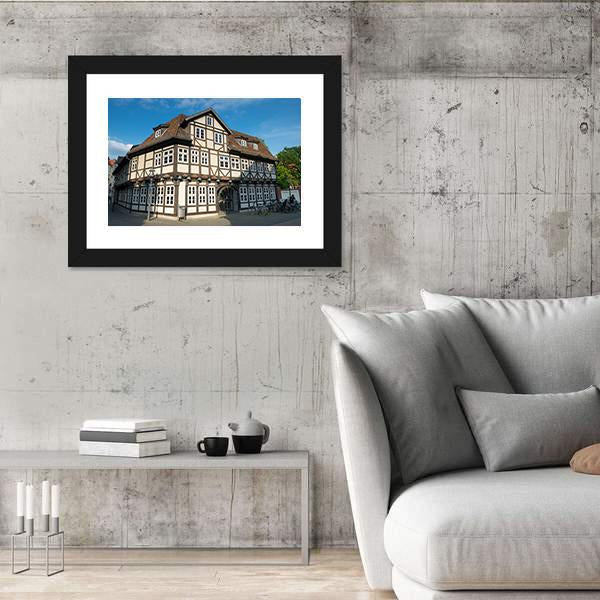 Timbered House Braunschweig Canvas Wall Art-3 Horizontal-Gallery Wrap-25" x 16"-Tiaracle