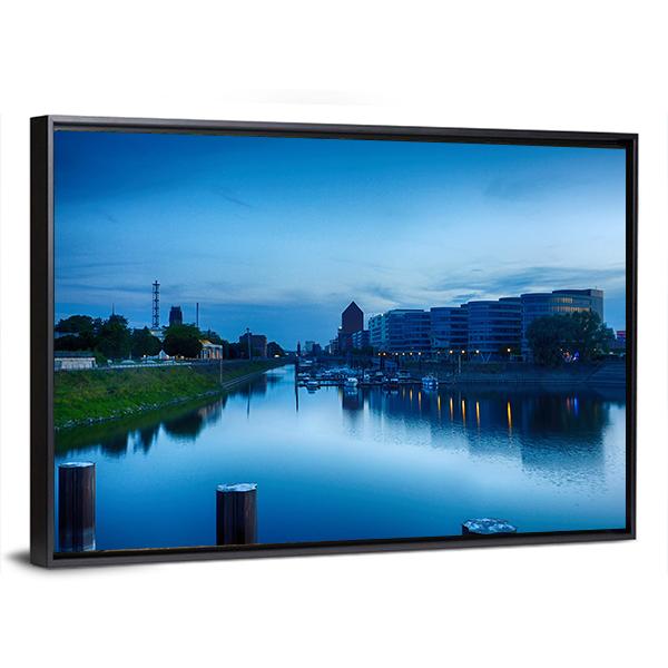 Timbered Timber Harbor Canvas Wall Art-3 Horizontal-Gallery Wrap-25" x 16"-Tiaracle