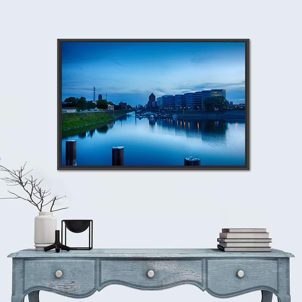 Timbered Timber Harbor Canvas Wall Art-3 Horizontal-Gallery Wrap-25" x 16"-Tiaracle