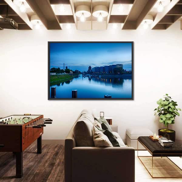 Timbered Timber Harbor Canvas Wall Art-3 Horizontal-Gallery Wrap-25" x 16"-Tiaracle