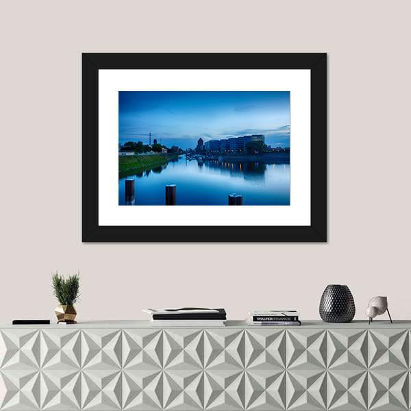 Timbered Timber Harbor Canvas Wall Art-3 Horizontal-Gallery Wrap-25" x 16"-Tiaracle