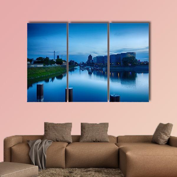 Timbered Timber Harbor Canvas Wall Art-3 Horizontal-Gallery Wrap-25" x 16"-Tiaracle