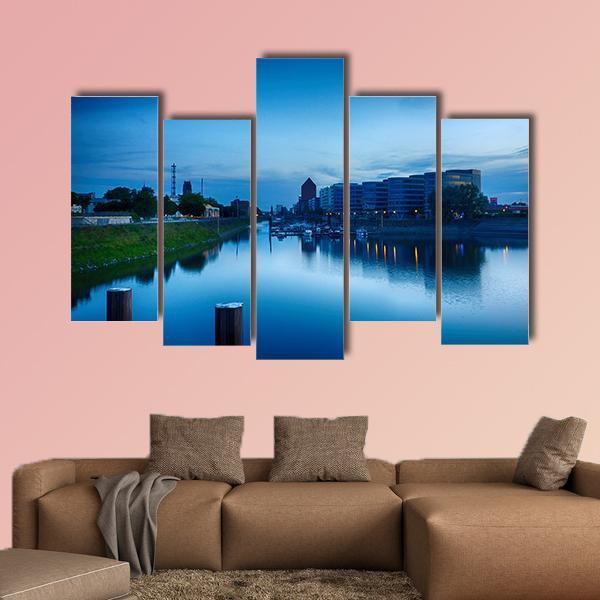 Timbered Timber Harbor Canvas Wall Art-5 Pop-Gallery Wrap-47" x 32"-Tiaracle