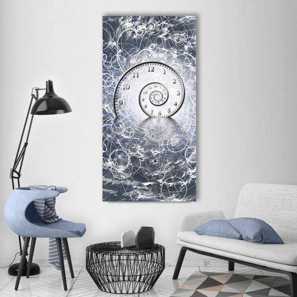Time &amp; Quantum Physics Vertical Canvas Wall Art-1 Vertical-Gallery Wrap-12" x 24"-Tiaracle