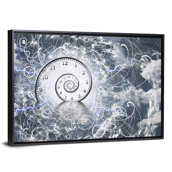 Time &amp; Quantum Physics Canvas Wall Art-3 Horizontal-Gallery Wrap-25" x 16"-Tiaracle