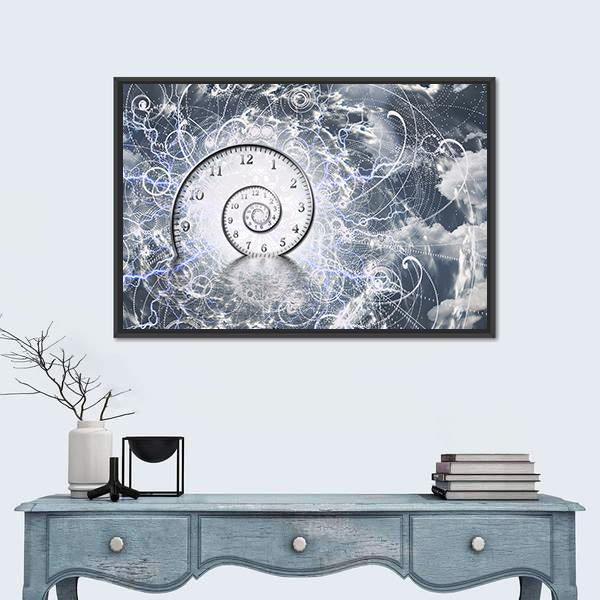 Time &amp; Quantum Physics Canvas Wall Art-3 Horizontal-Gallery Wrap-25" x 16"-Tiaracle