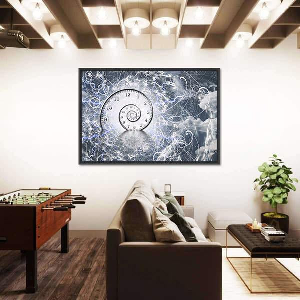 Time &amp; Quantum Physics Canvas Wall Art-3 Horizontal-Gallery Wrap-25" x 16"-Tiaracle