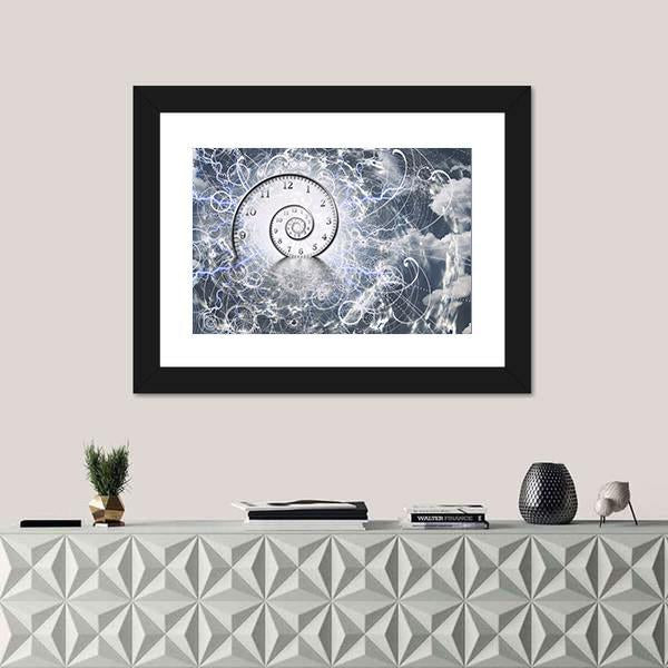 Time &amp; Quantum Physics Vertical Canvas Wall Art-3 Vertical-Gallery Wrap-12" x 25"-Tiaracle