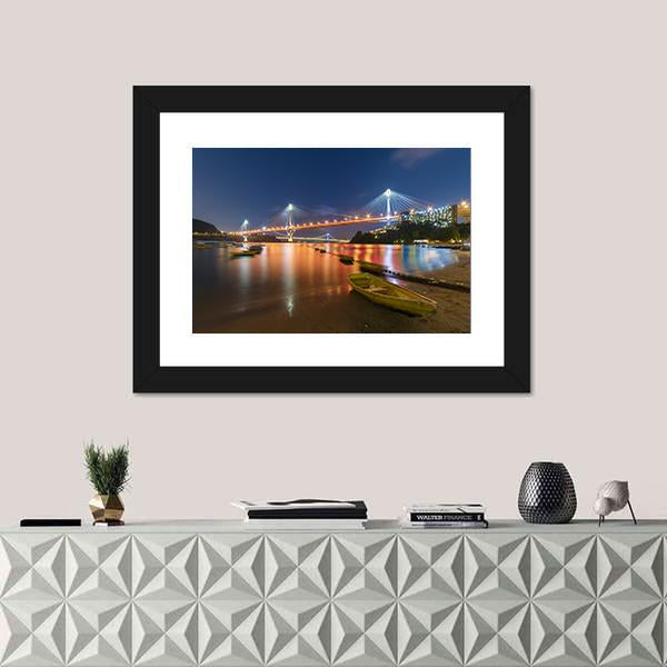 Ting Kau Bridge Canvas Wall Art-3 Horizontal-Gallery Wrap-25" x 16"-Tiaracle