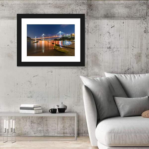 Ting Kau Bridge Canvas Wall Art-3 Horizontal-Gallery Wrap-25" x 16"-Tiaracle
