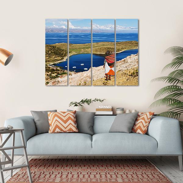 Titicaca Lake Canvas Wall Art-4 Horizontal-Gallery Wrap-34" x 24"-Tiaracle