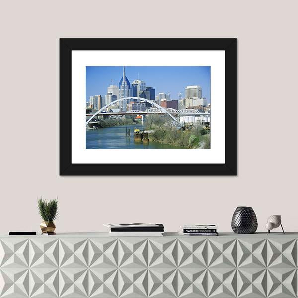 TN Skyline Canvas Wall Art-1 Piece-Framed Print-20" x 16"-Tiaracle