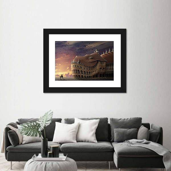 To Wake Up A Dragon Canvas Wall Art-1 Piece-Framed Print-20" x 16"-Tiaracle