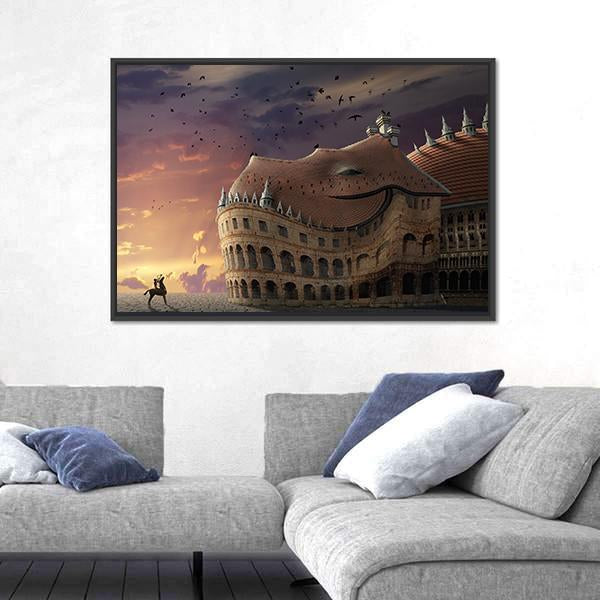 To Wake Up A Dragon Canvas Wall Art-1 Piece-Floating Frame-24" x 16"-Tiaracle