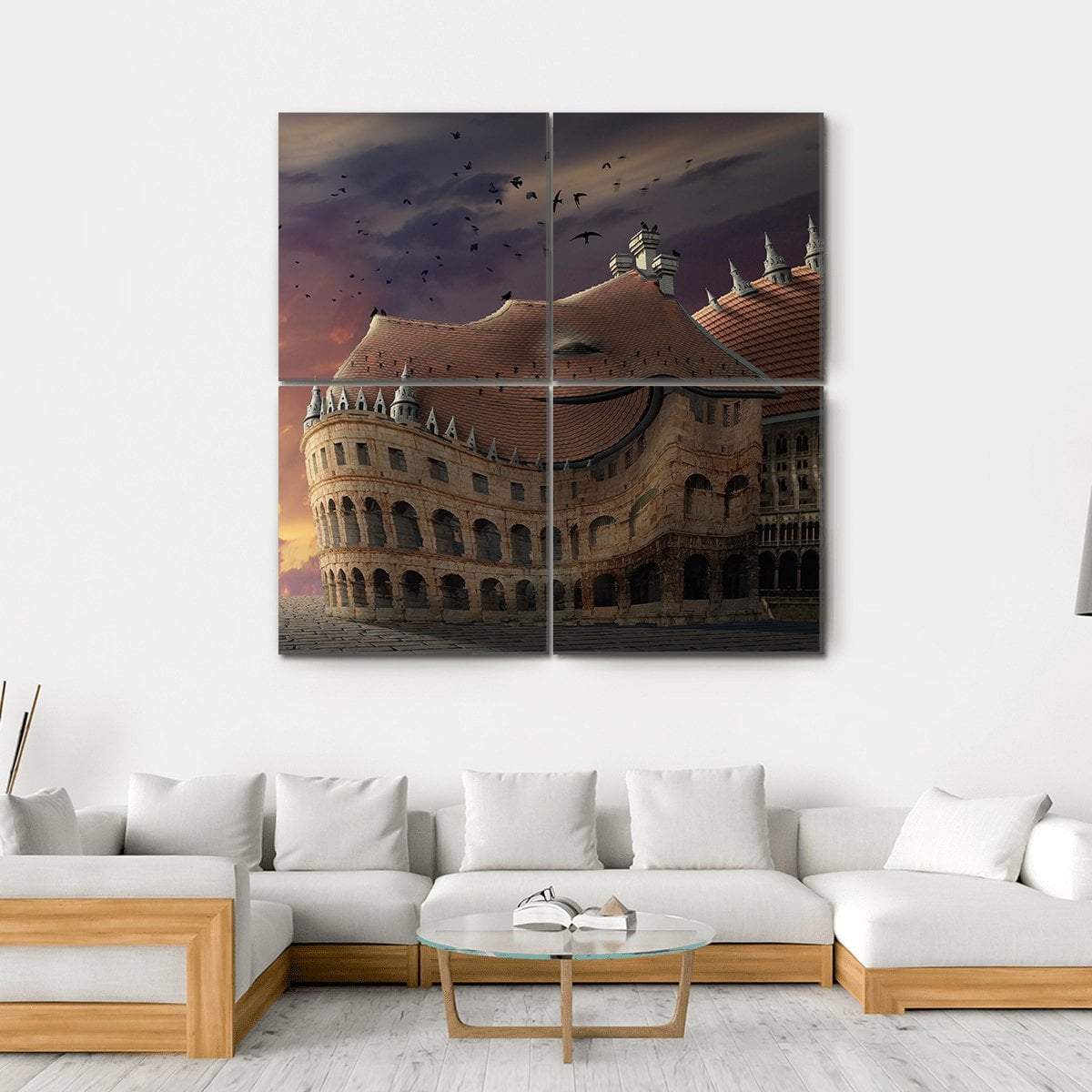 To Wake Up A Dragon Canvas Wall Art-4 Square-Gallery Wrap-17" x 17"-Tiaracle