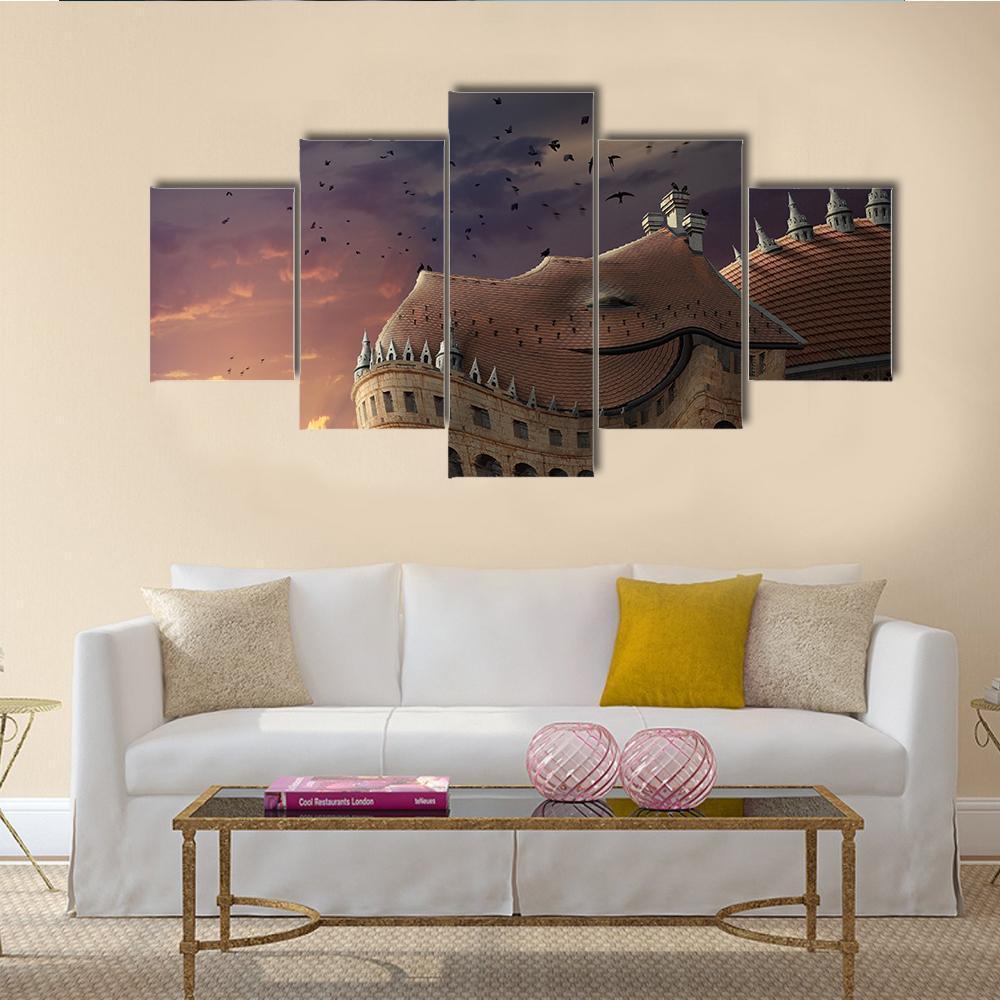 To Wake Up A Dragon Canvas Wall Art-5 Star-Gallery Wrap-62" x 32"-Tiaracle