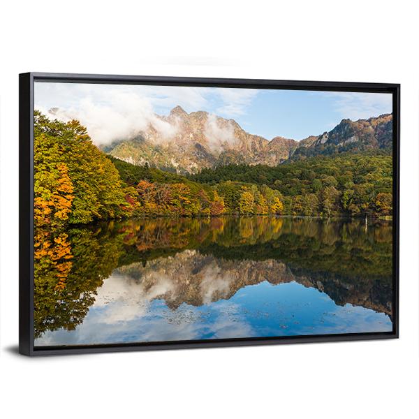 Togakushi's Lake Canvas Wall Art-3 Horizontal-Gallery Wrap-25" x 16"-Tiaracle
