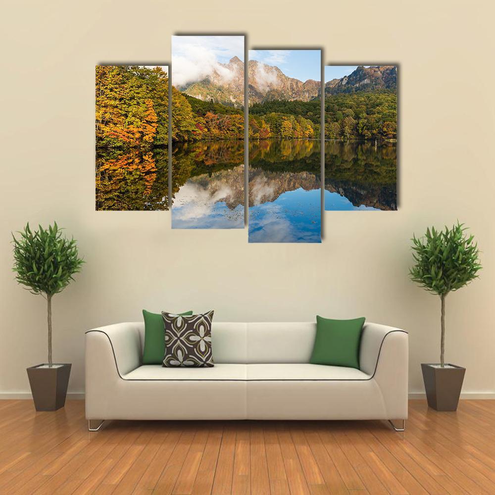 Togakushi's Lake Canvas Wall Art-4 Pop-Gallery Wrap-50" x 32"-Tiaracle