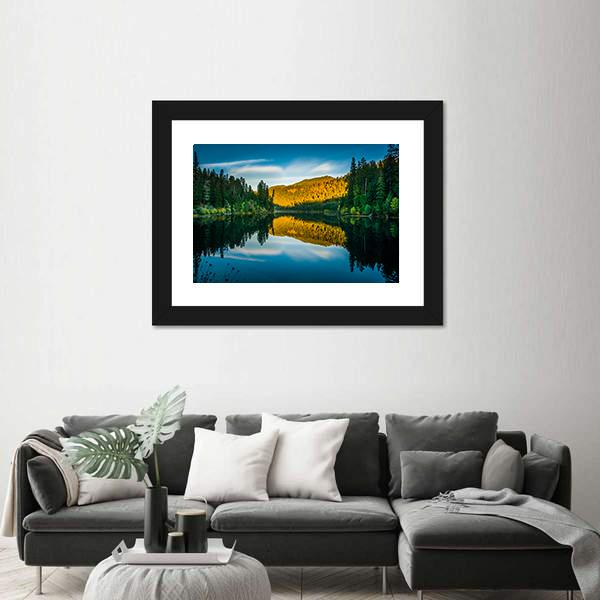 Toketee Lake In Oregon Canvas Wall Art-1 Piece-Framed Print-20" x 16"-Tiaracle