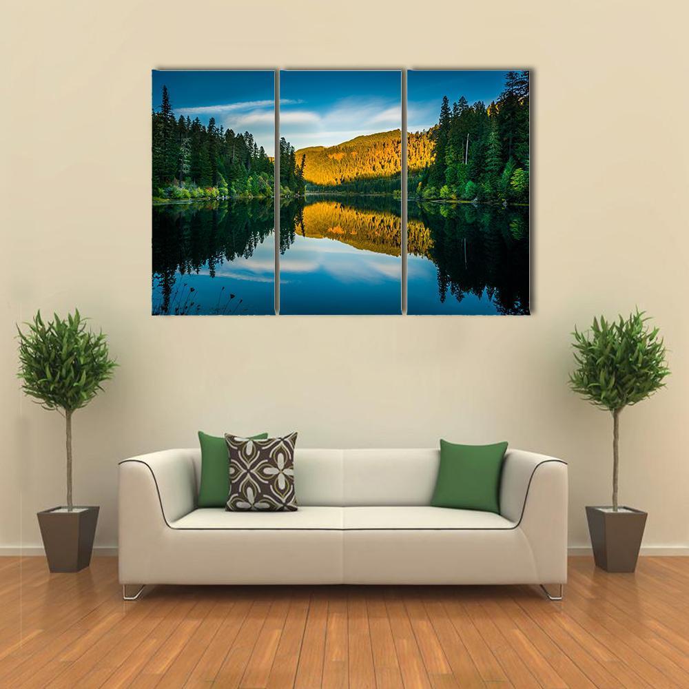 Toketee Lake In Oregon Canvas Wall Art-3 Horizontal-Gallery Wrap-37" x 24"-Tiaracle