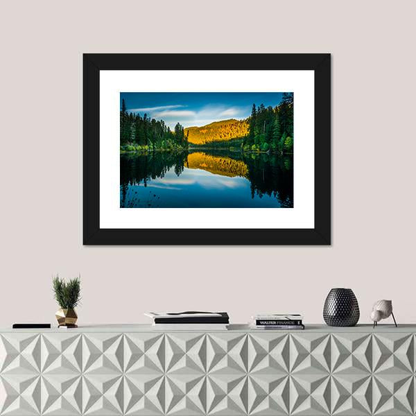Toketee Lake In Oregon Panoramic Canvas Wall Art-1 Piece-36" x 12"-Tiaracle