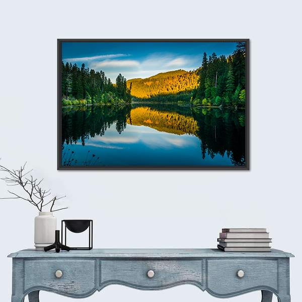 Toketee Lake In Oregon Panoramic Canvas Wall Art-1 Piece-36" x 12"-Tiaracle