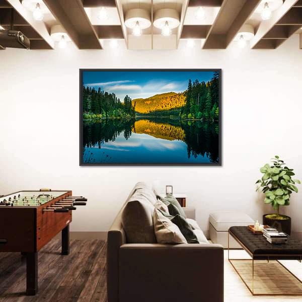 Toketee Lake In Oregon Panoramic Canvas Wall Art-1 Piece-36" x 12"-Tiaracle