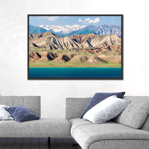 Toktogul Lake Kyrgyzstan Panoramic Canvas Wall Art-1 Piece-36" x 12"-Tiaracle