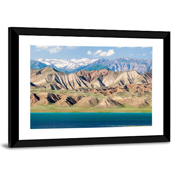 Toktogul Lake Kyrgyzstan Panoramic Canvas Wall Art-1 Piece-36" x 12"-Tiaracle