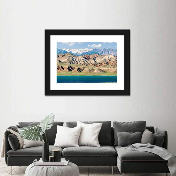 Toktogul Lake Kyrgyzstan Panoramic Canvas Wall Art-1 Piece-36" x 12"-Tiaracle