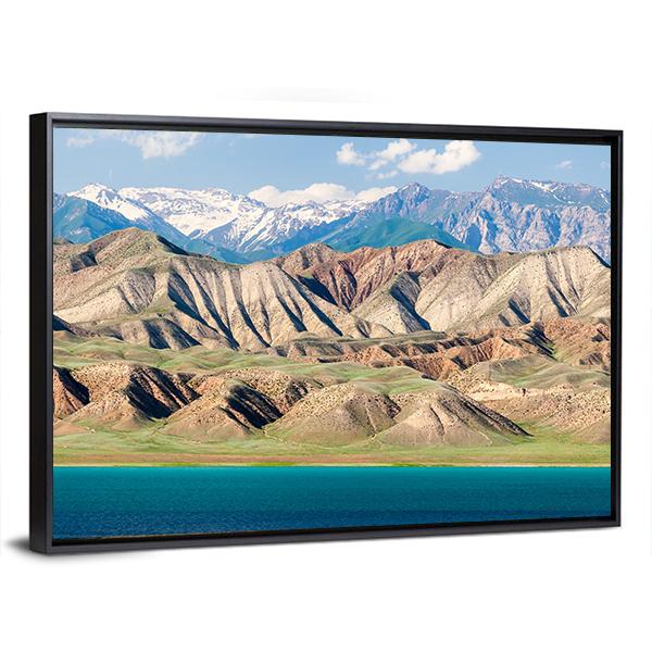 Toktogul Lake Kyrgyzstan Panoramic Canvas Wall Art-1 Piece-36" x 12"-Tiaracle