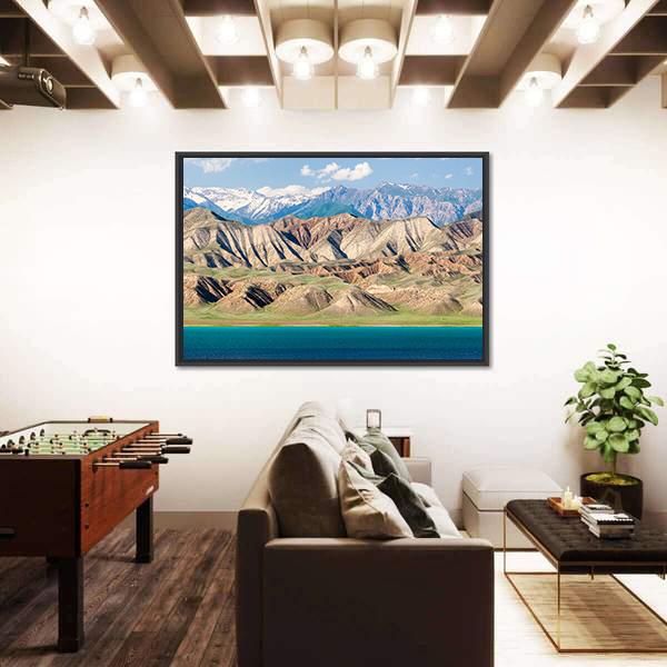 Toktogul Lake Kyrgyzstan Panoramic Canvas Wall Art-1 Piece-36" x 12"-Tiaracle