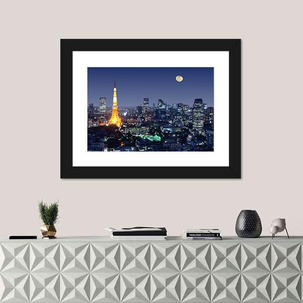 Tokyo Tower Japan Canvas Wall Art-5 Horizontal-Gallery Wrap-22" x 12"-Tiaracle