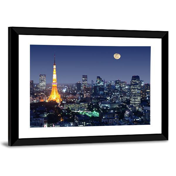 Tokyo Tower Japan Panoramic Canvas Wall Art-1 Piece-36" x 12"-Tiaracle