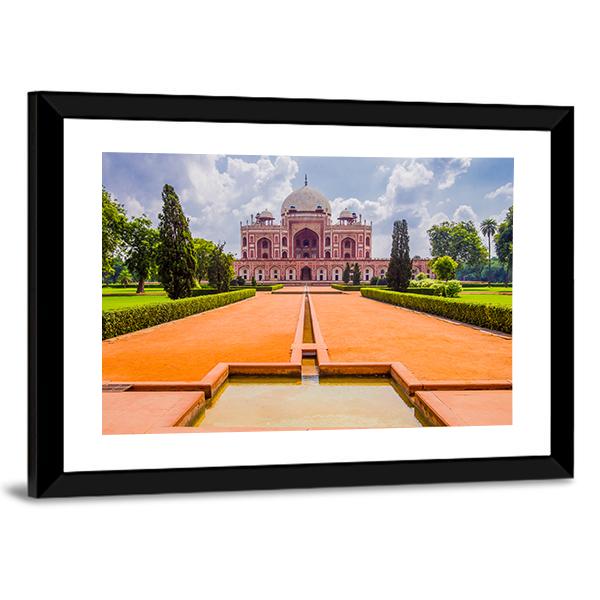Mughal Emperor Humayun's Tomb Panoramic Canvas Wall Art-1 Piece-36" x 12"-Tiaracle
