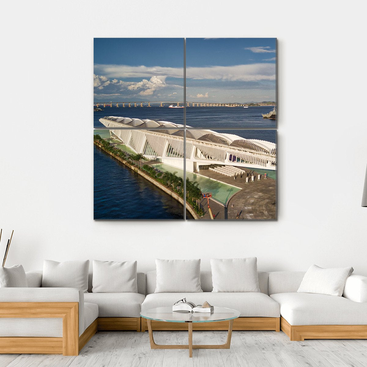 Tomorrow Museum Brazil Canvas Wall Art-4 Square-Gallery Wrap-17" x 17"-Tiaracle